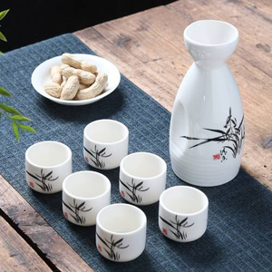 NJK生活達人 線上購物中心 陶瓷清酒套装(水墨兰) Sake Set (Orchi&hellip;