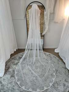 Long Lace Edge Veil