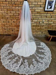 Veils: Long Heavy Lace Veil