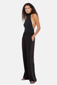 Pants: Onyx Stripe Pant | Aubergine/Black