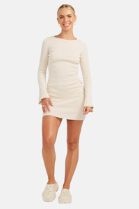 Taryn Knit Midi Dress | Ecru