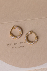 Pave Amalfi Huggies | Gold