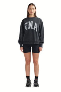 Ena Pelly: Lilly Oversized Sweater Collegiate | Vintage Black