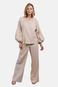 Laax Button Blouse | Ecru