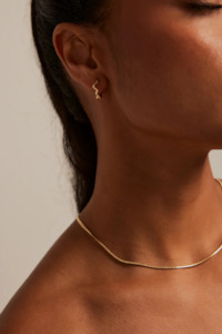 Under 50: Wavey Hoop Gold Earrings
