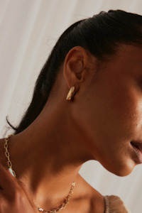 Jewellery 2: Chunky Drop Gold Hoop Earrings