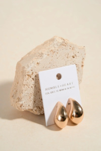 Under 50: Chunky Teardrop Gold Stud Earrings