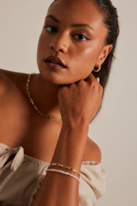 Paper Clip Gold Bracelet