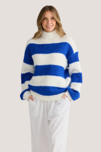 Island Knit | Cobalt Stripe