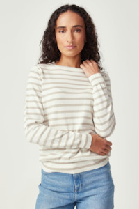 Fountain Sweater | White Linen/Pearl