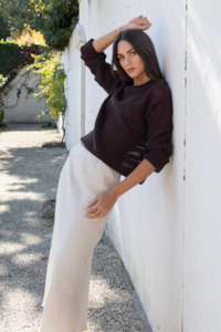 Dawn Chocolate Crochet Knit Jumper