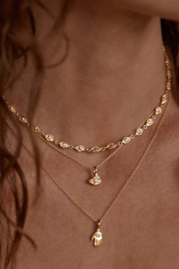 By Charlotte: 18k Gold Vermeil I am Protected Necklace