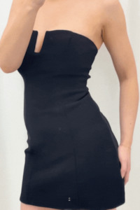 Mini Dresses: Rafi Strapless Mini Dress | Black