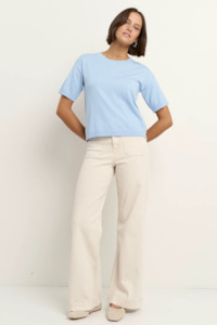 Precise Sky Blue SS Knitted Tee