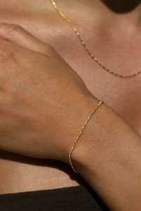 Dash Dot Chain Bracelet | Gold