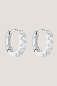 Porter Jewellery: Angel Huggies | Silver/Clear 7mm
