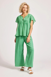 Tops 1: Orsula Button Top | Jade