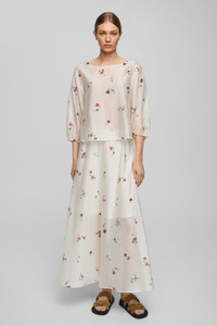 MSCH Faustina Skirt AOP | Sand Flower