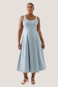 Under 100: Sofie Denim Tank Dress | Sky