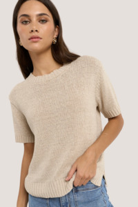 Under 150: Loveable Natural Tape Yarn Knit Tee