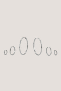 Luv Aj: The Granada Hammered Hoops | Silver