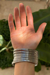 Jewellery 1: Mallorca Bangles Set | Silver
