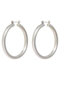 Luv Aj: Amalfi Tube Hoops | Silver