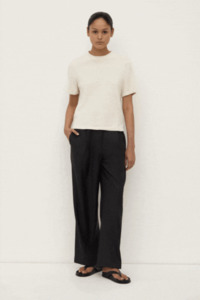 June Silk Knit Tee | Cream