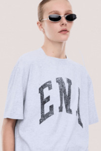 Tees: Jessie Oversized Tee College | Mid Grey