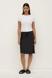 Pippa Silk Skirt | Black