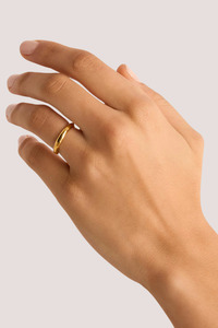 By Charlotte: 18k Gold Vermeil Lover Medium Ring
