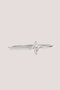 Sterling Silver Crystal Bloom Ring