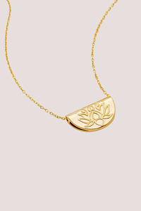 By Charlotte: 18k Gold Vermeil Lotus Short Necklace