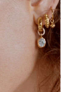 By Charlotte: 18k Gold Vermeil Stay Wild Hoops
