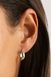 By Charlotte: Sterling Silver Infinite Horizon Small Hoops