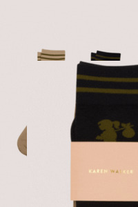 Runaway Girl Socks 2 Pack | Black/Sesame
