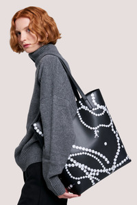 Karen Walker Fragrance: Runaway Pearls Tote Black