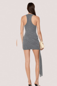 Mini Dresses: Astra Drape Mini Dress | Chrome