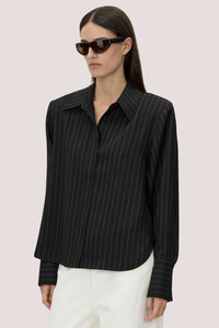 Camilla And Marc: Varda Shirt | Black Cream Stripe