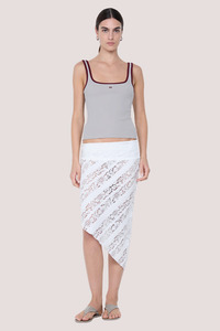 Tops 1: Lana Square Neck Tank | Dove Grey/Plum
