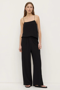 Jeans And Pants: Betty Silk Pant | Black