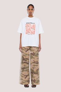 Coral Floral Tee | Vintage White