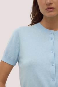 Assembly: Semra Cotton Cashmere Short Sleeve Cardigan | Salt