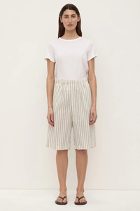 Ria Stripe Short | Cream/Smoke