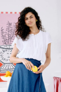 Orsula Button Top | White