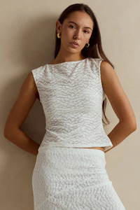Breathless Ivory Lace Sleeveless Top