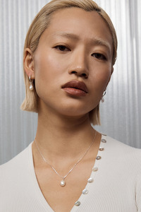 Keshi Pearl Necklace | Silver