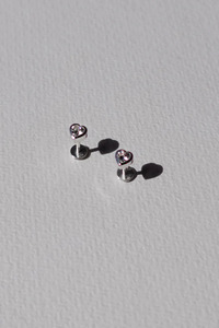 True Love Flat Back Studs | Silver