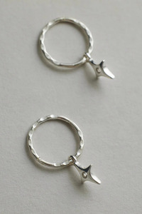 Starburst Mini Hoops | Silver