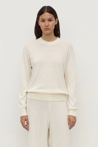 Cotton Cashmere Lounge Sweater | Cream